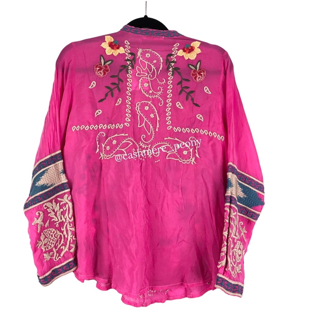 Johnny Was Pink Tamarind Blouse Small - Picture 4 of 7